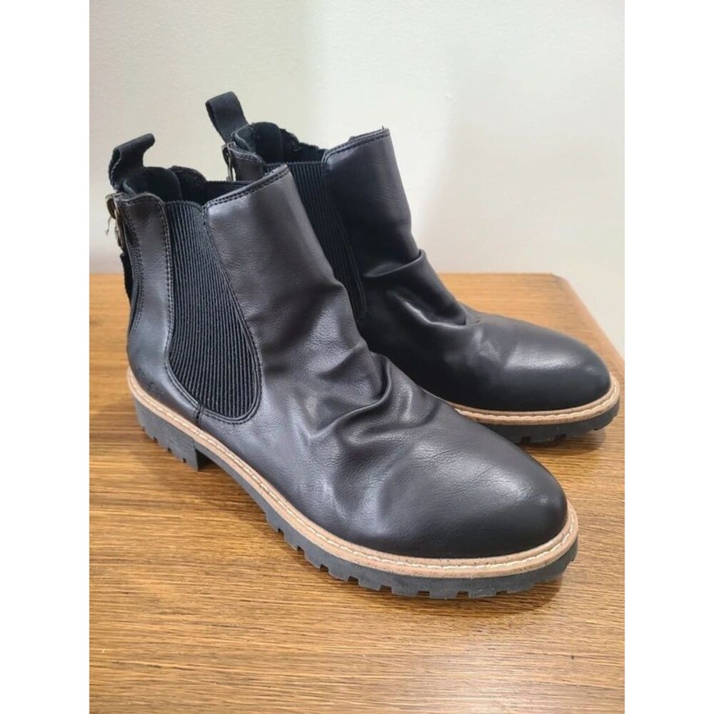 Blowfish Malibu Vegan Leather Ankle Boots Black 8.5